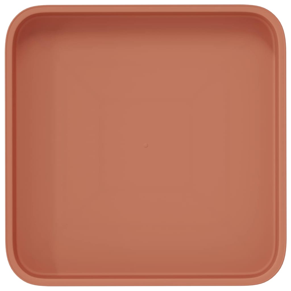 Vierkante Bloemenschotel 6 pcs Baksteenrood 15 x 15 x 2 cm