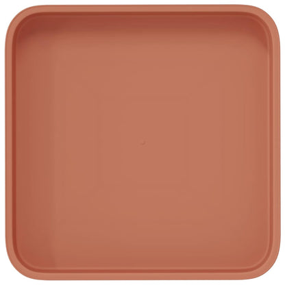 Vierkante Bloemenschotel 6 pcs Baksteenrood 15 x 15 x 2 cm