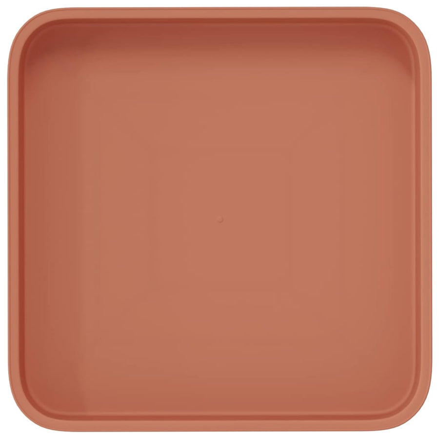 Vierkante Bloemenschotel 6 pcs Baksteenrood 15 x 15 x 2 cm