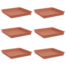 Vierkante Bloemenschotel 6 pcs Baksteenrood 18 x 18 x 2 cm