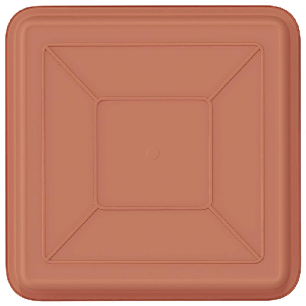Vierkante Bloemenschotel 6 pcs Baksteenrood 18 x 18 x 2 cm