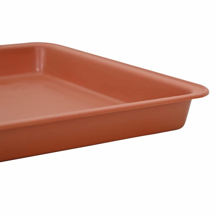 Vierkante Bloemenschotel 6 pcs Baksteenrood 21 x 21 x 2 cm