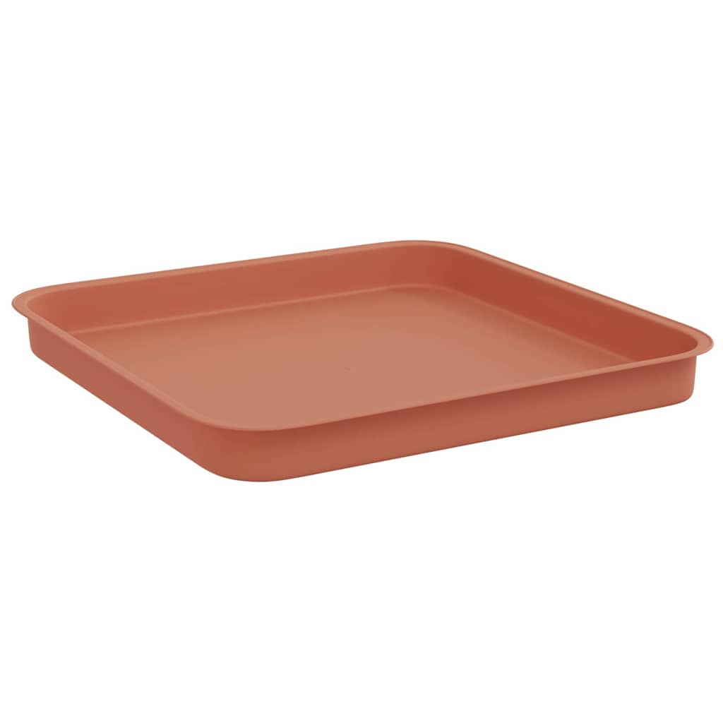 Vierkante Bloemenschotel 6 pcs Baksteenrood 21 x 21 x 2 cm