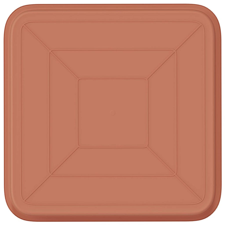 Vierkante Bloemenschotel 6 pcs Baksteenrood 21 x 21 x 2 cm