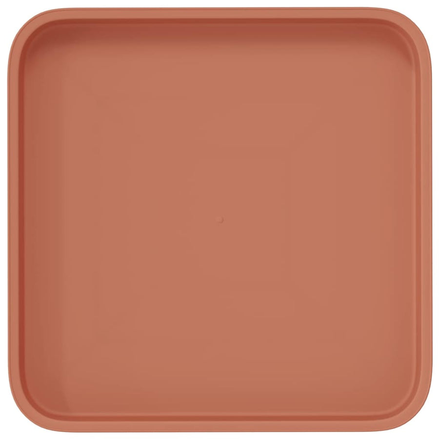 Vierkante Bloemenschotel 6 pcs Baksteenrood 21 x 21 x 2 cm