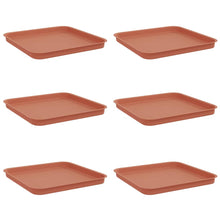 Vierkante Bloemenschotel 6 pcs Baksteenrood 32 x 32 x 2,5 cm