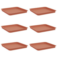 Vierkante Bloemenschotel 6 pcs Baksteenrood 36 x 36 x 2.5 cm