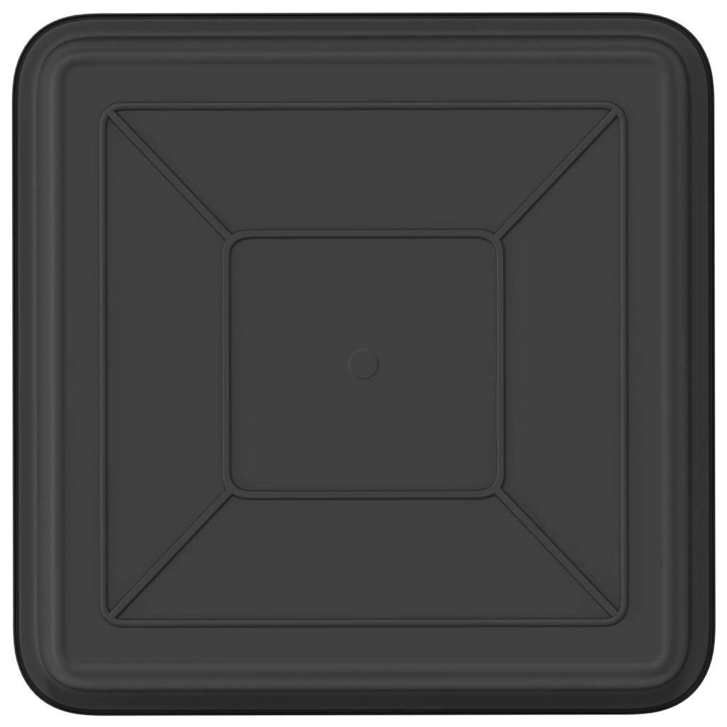 Vierkante Bloemenschotel 6 pcs Zwart 18 x 18 x 2 cm Kunststof