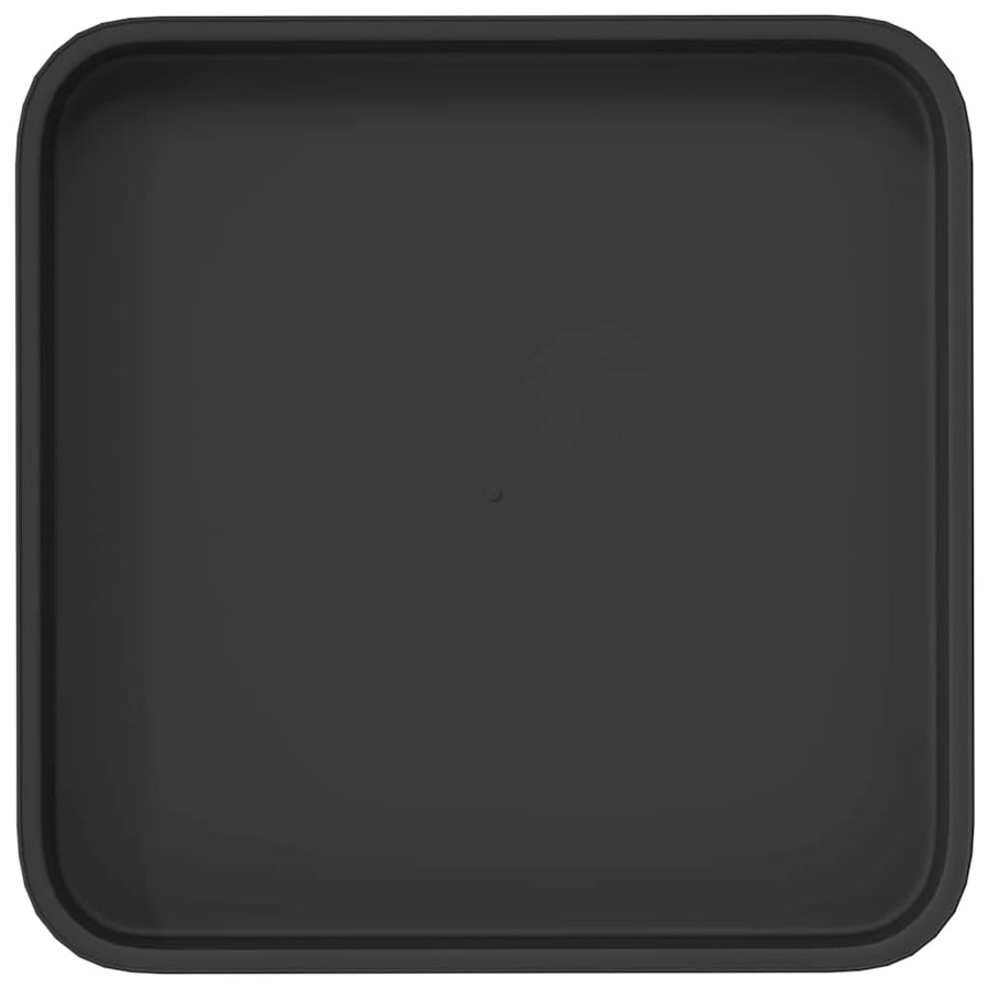 Vierkante Bloemenschotel 6 pcs Zwart 25,5 x 25,5 x 2,5 cm