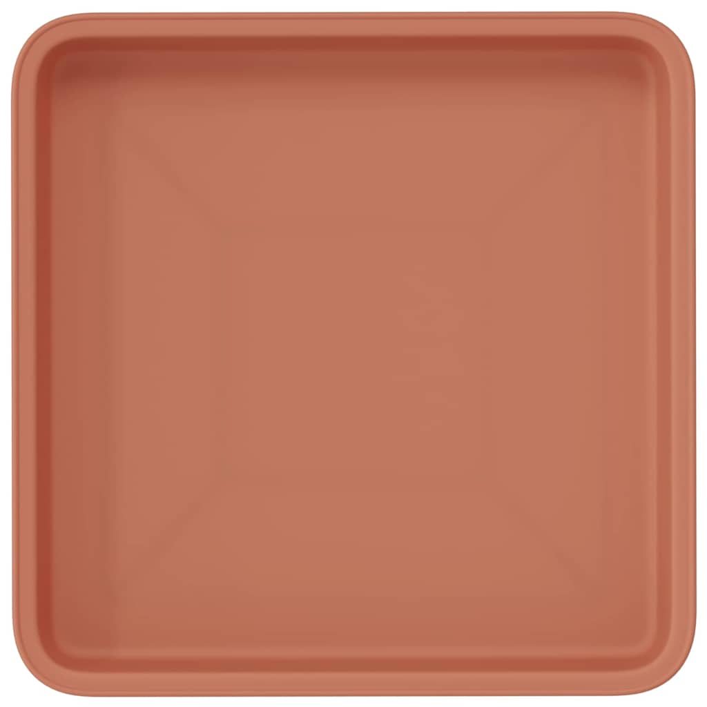 Vierkante Bloemenschotel 24 pcs Baksteenrood 18 x 18 x 2 cm