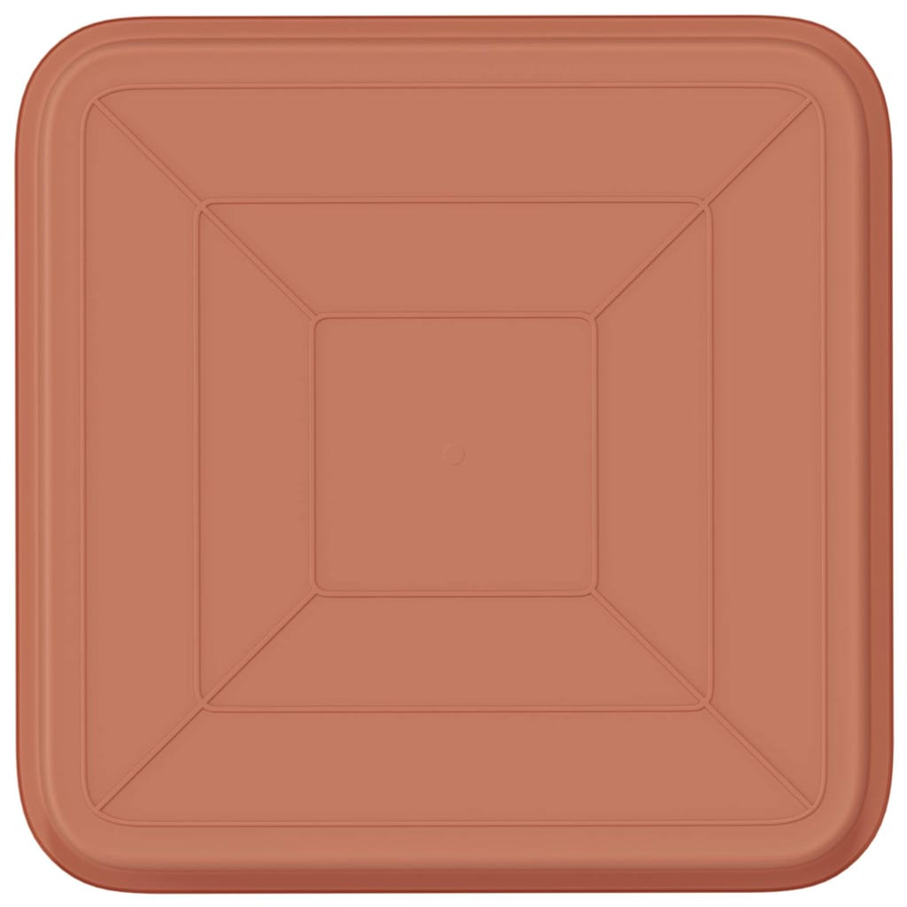 Vierkante Bloemenschotel 24 pcs Baksteenrood 21 x 21 x 2 cm