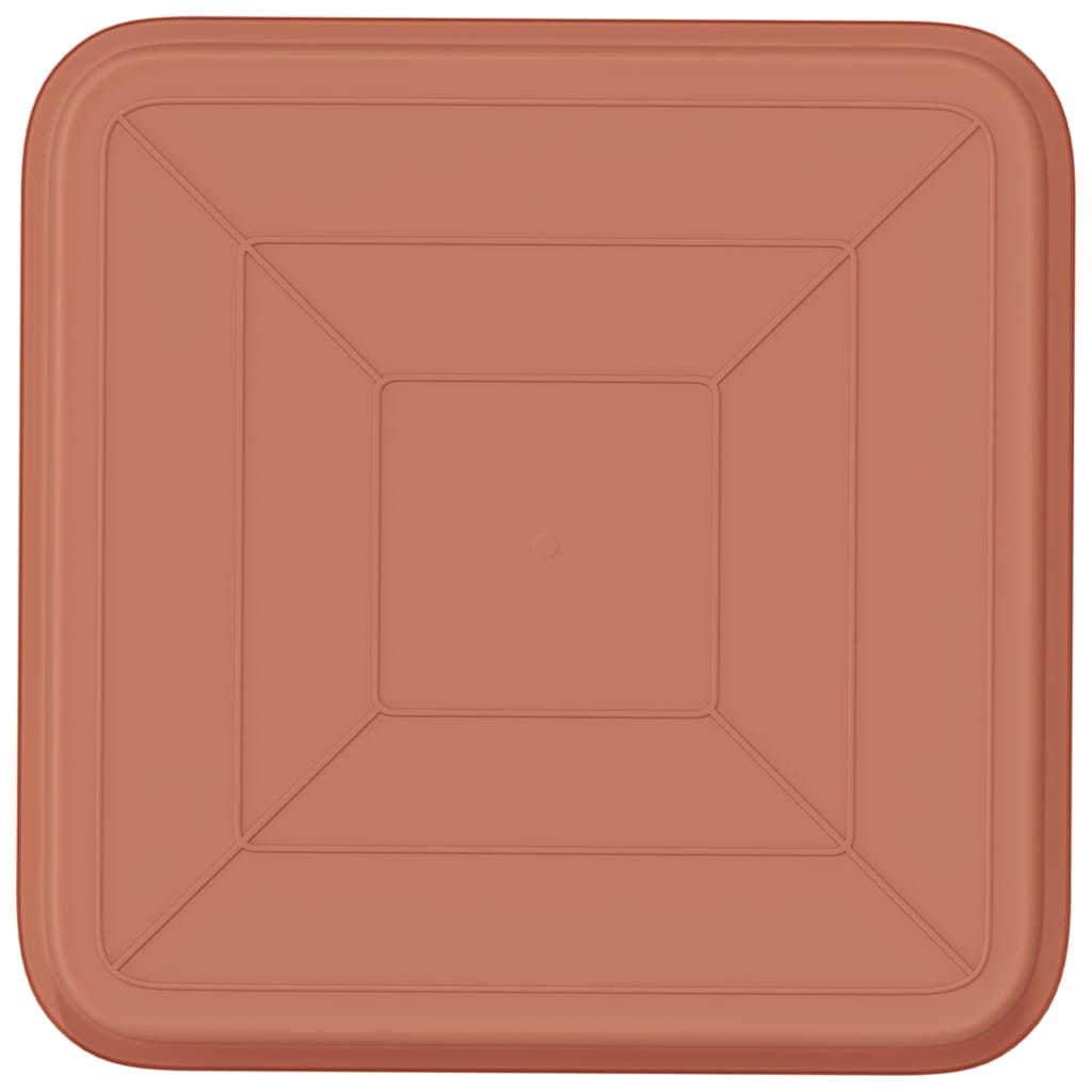 Vierkante Bloemenschotel 24 pcs Baksteenrood 32 x 32 x 2,5 cm