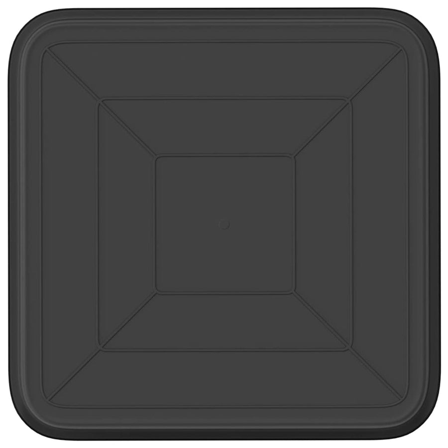 Vierkante Bloemenschotel 24 pcs Zwart 15 x 15 x 2 cm Kunststof