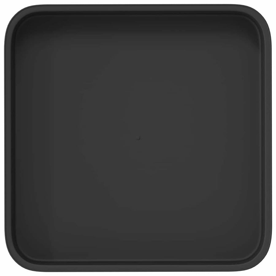 Vierkante Bloemenschotel 24 pcs Zwart 15 x 15 x 2 cm Kunststof
