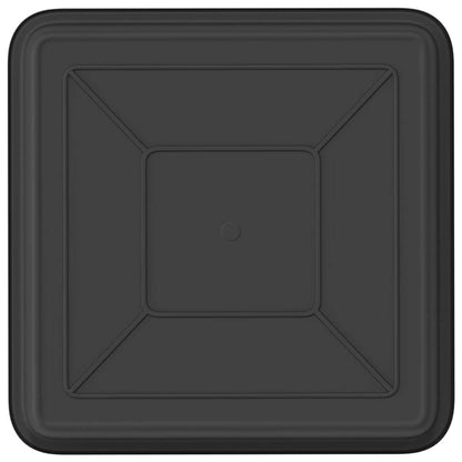 Vierkante Bloemenschotel 24 pcs Zwart 18 x 18 x 2 cm Kunststof