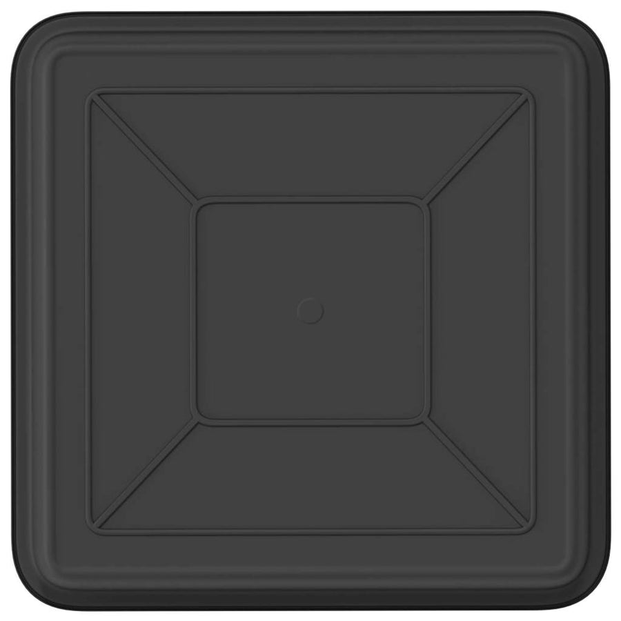 Vierkante Bloemenschotel 24 pcs Zwart 18 x 18 x 2 cm Kunststof
