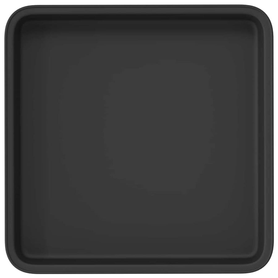 Vierkante Bloemenschotel 24 pcs Zwart 18 x 18 x 2 cm Kunststof