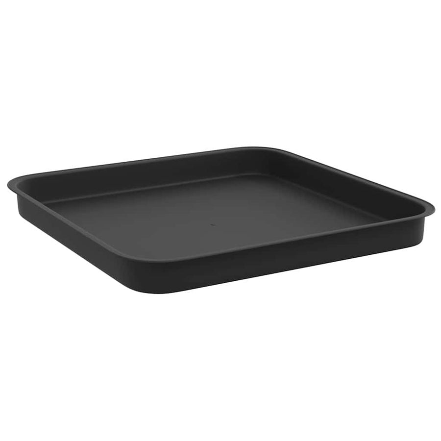 Vierkante Bloemenschotel 24 pcs Zwart 21 x 21 x 2 cm Kunststof