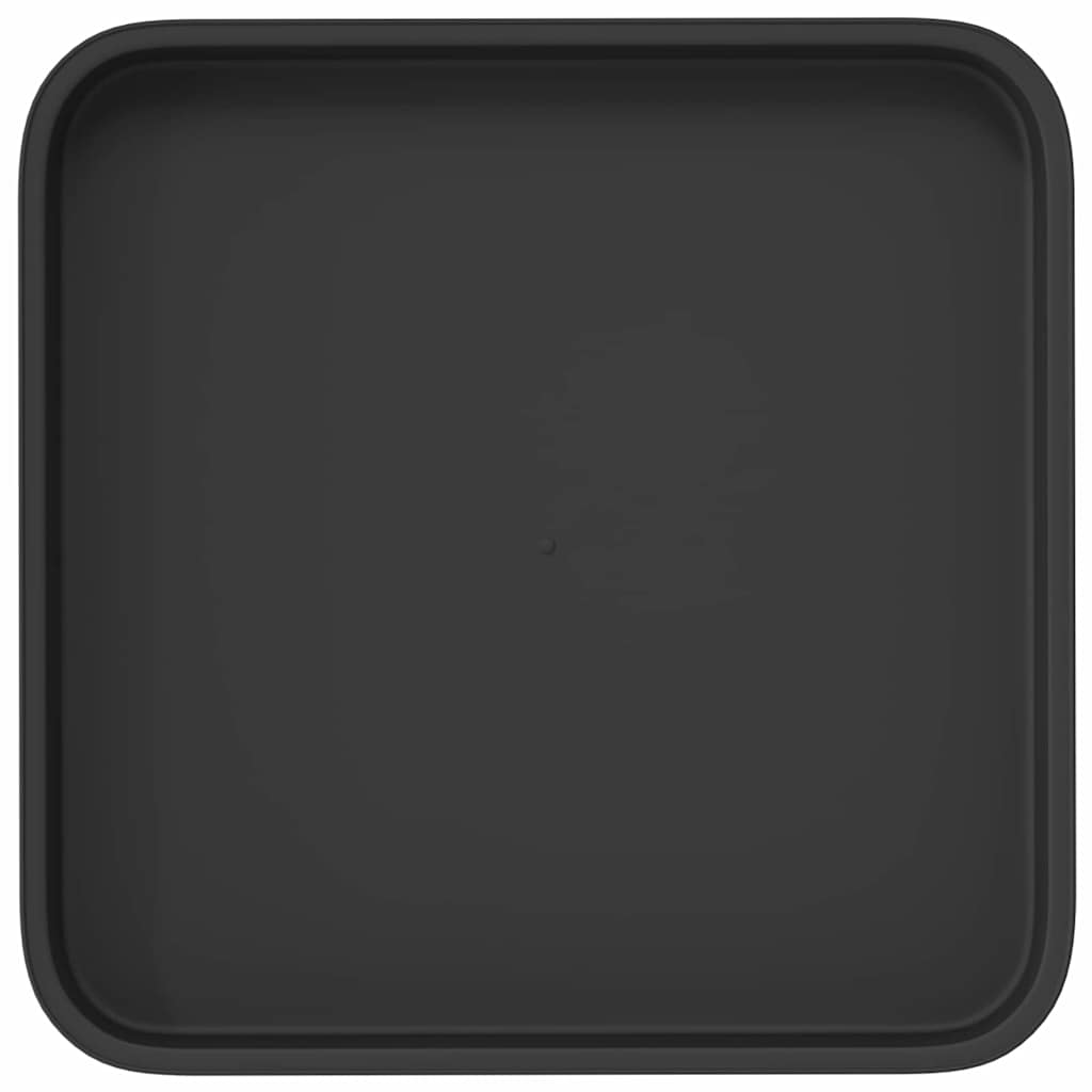 Vierkante Bloemenschotel 24 pcs Zwart 21 x 21 x 2 cm Kunststof