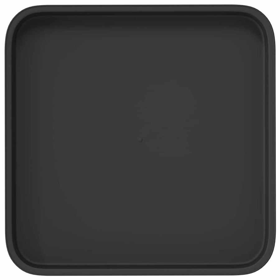 Vierkante Bloemenschotel 24 pcs Zwart 21 x 21 x 2 cm Kunststof