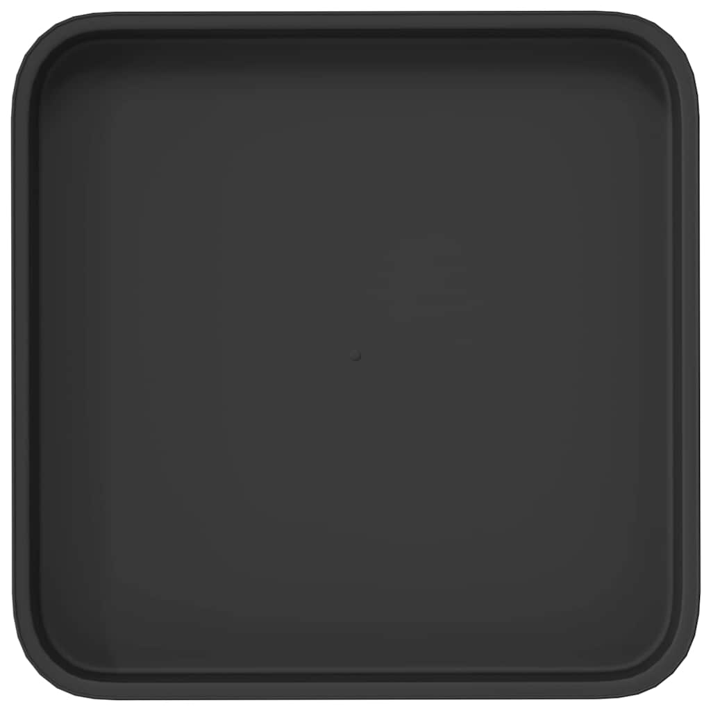 Vierkante Bloemenschotel 24 pcs Zwart 25,5 x 25,5 x 2,5 cm