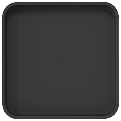 Vierkante Bloemenschotel 24 pcs Zwart 25,5 x 25,5 x 2,5 cm