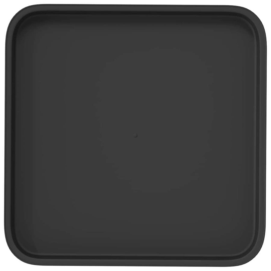 Vierkante Bloemenschotel 24 pcs Zwart 32 x 32 x 2,5 cm