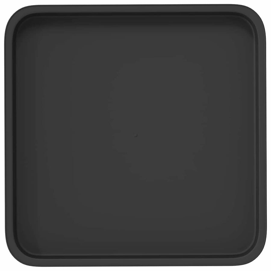 Vierkante Bloemenschotel 24 pcs Zwart 36 x 36 x 2.5 cm