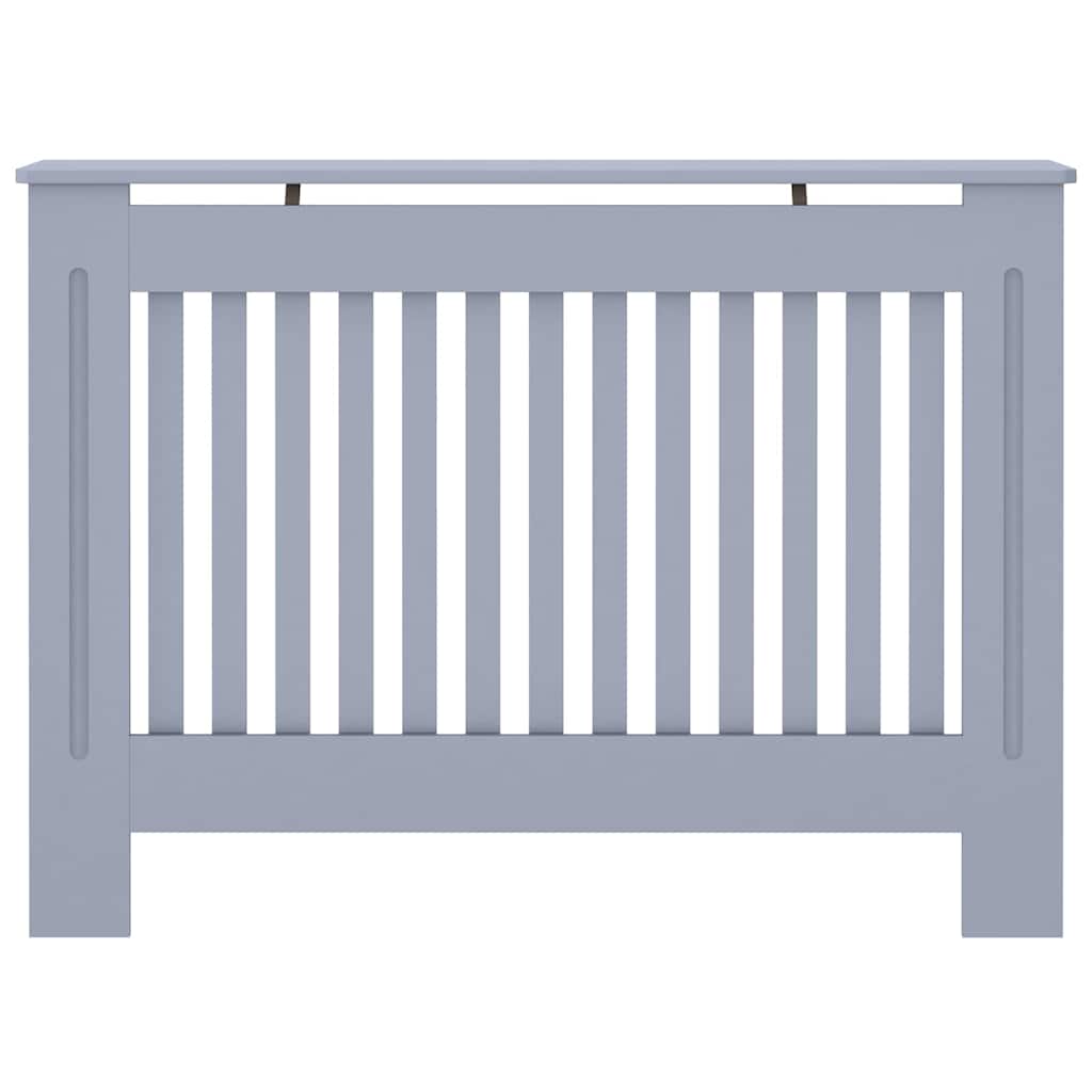 Radiatorafdekking 2 pcs Grijs 112 x 19 x 81,5cm Bewerkt hout