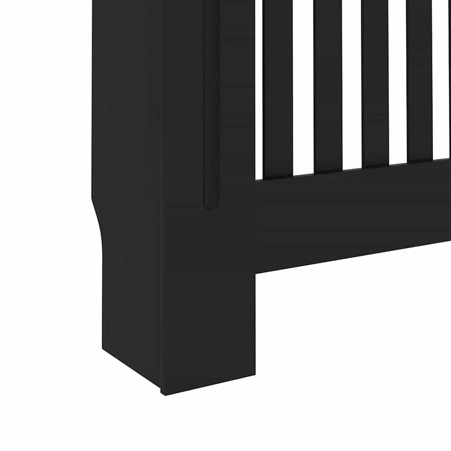 Radiatorafdekking 2 pcs Zwart 112 x 19 x 81,5cm Bewerkt hout