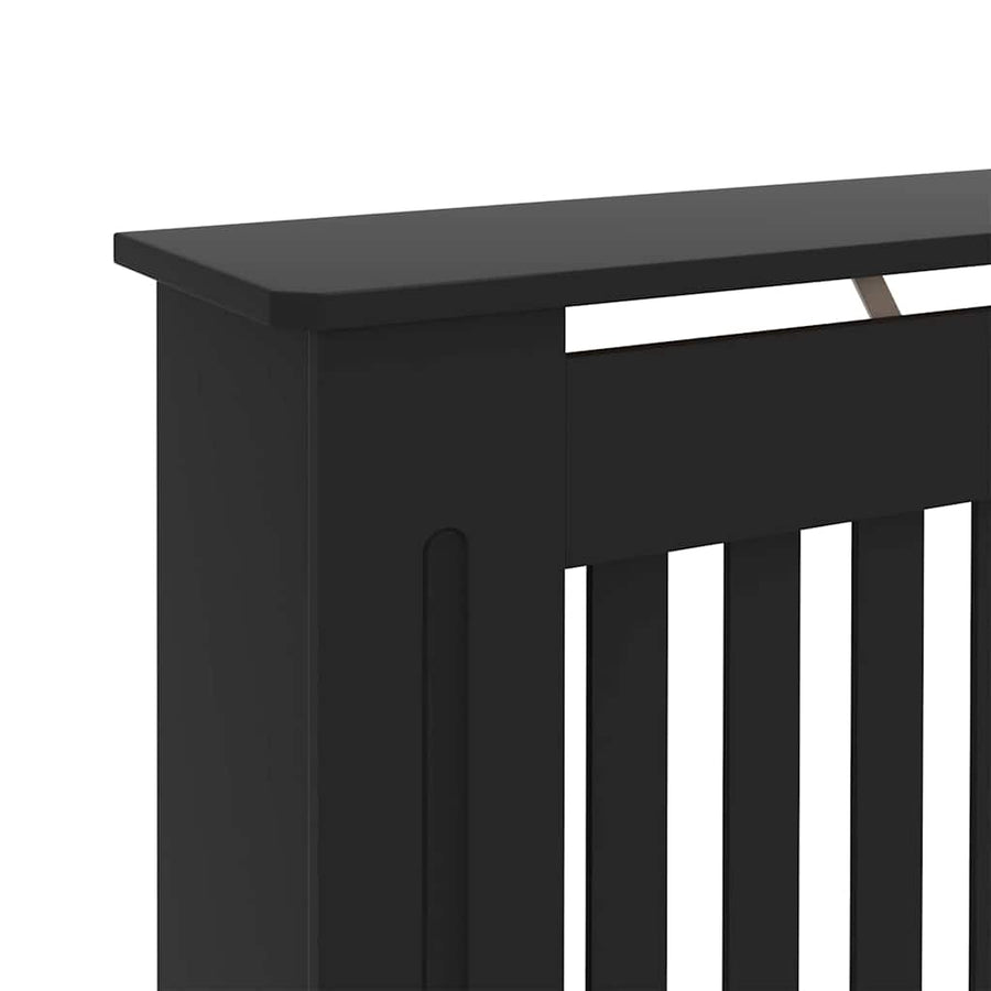 Radiatorafdekking 2 pcs Zwart 112 x 19 x 81,5cm Bewerkt hout