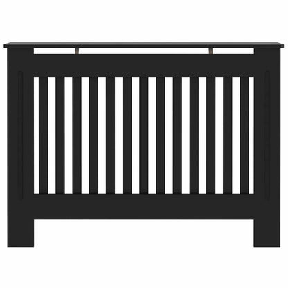 Radiatorafdekking 2 pcs Zwart 112 x 19 x 81,5cm Bewerkt hout