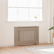 Radiatorafdekking 2 stuks bruin 112x19x81,5 cm bewerkt hout