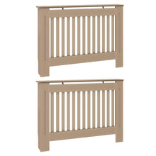 Radiatorafdekking 2 pcs Bruin 112 x 19 x 81,5cm Bewerkt hout