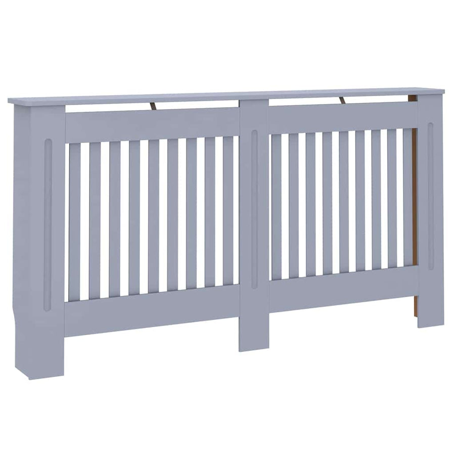 Radiatorafdekking 2 pcs Grijs 152 x 19 x 81,5cm Bewerkt hout