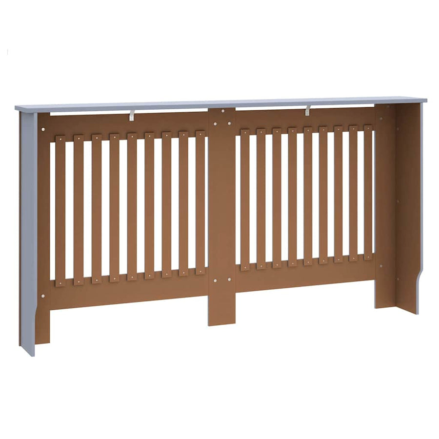 Radiatorafdekking 2 pcs Grijs 152 x 19 x 81,5cm Bewerkt hout