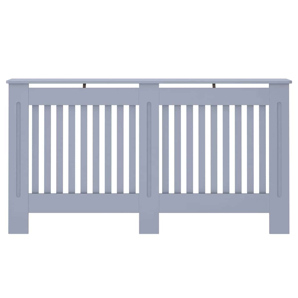Radiatorafdekking 2 pcs Grijs 152 x 19 x 81,5cm Bewerkt hout