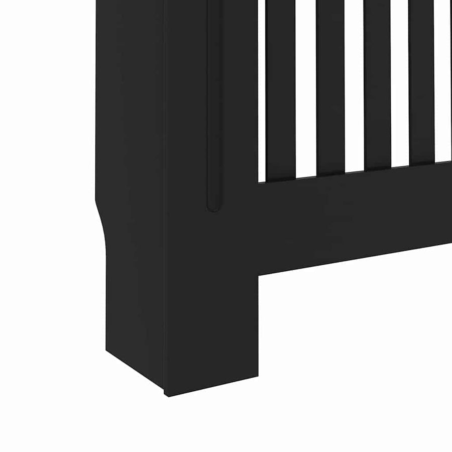Radiatorafdekking 2 pcs Zwart 152 x 19 x 81,5 cm Bewerkt hout