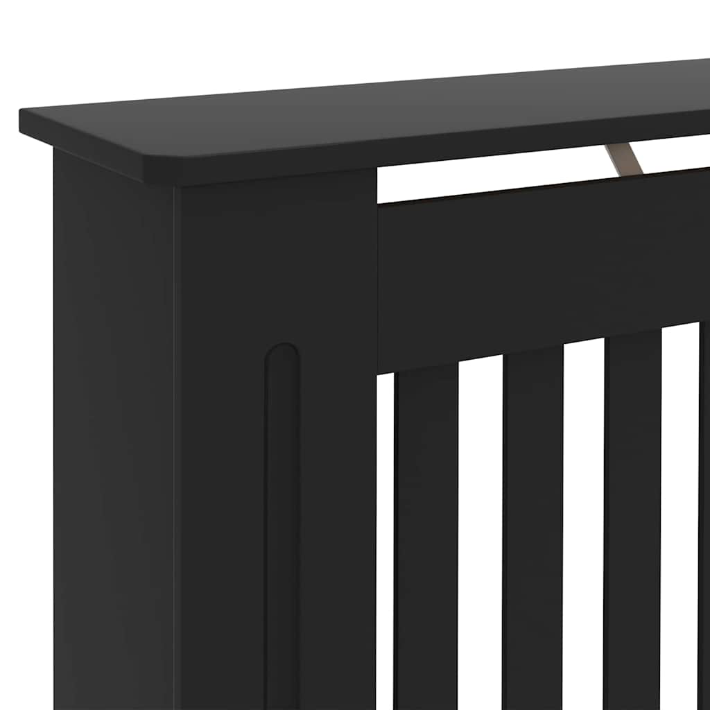 Radiatorafdekking 2 pcs Zwart 152 x 19 x 81,5 cm Bewerkt hout