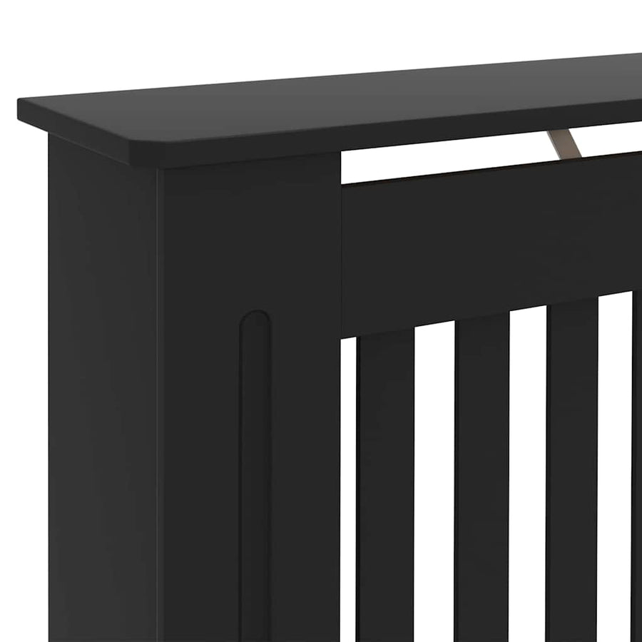 Radiatorafdekking 2 pcs Zwart 152 x 19 x 81,5 cm Bewerkt hout