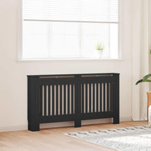 Radiatorafdekking 2 pcs Zwart 152 x 19 x 81,5 cm Bewerkt hout
