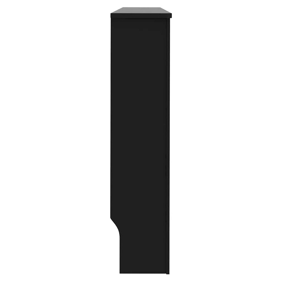 Radiatorafdekking 2 pcs Zwart 152 x 19 x 81,5 cm Bewerkt hout