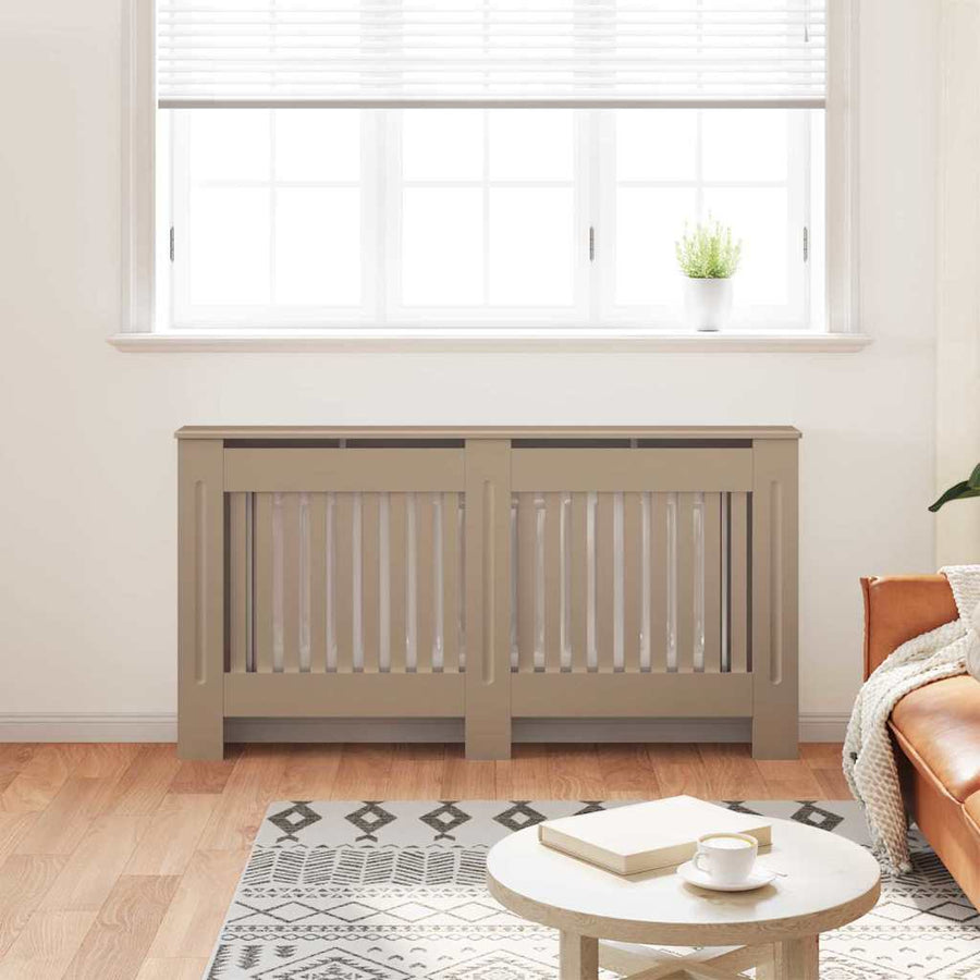 Radiatorafdekking 2 pcs Bruin 152 x 19 x 81,5cm Bewerkt hout