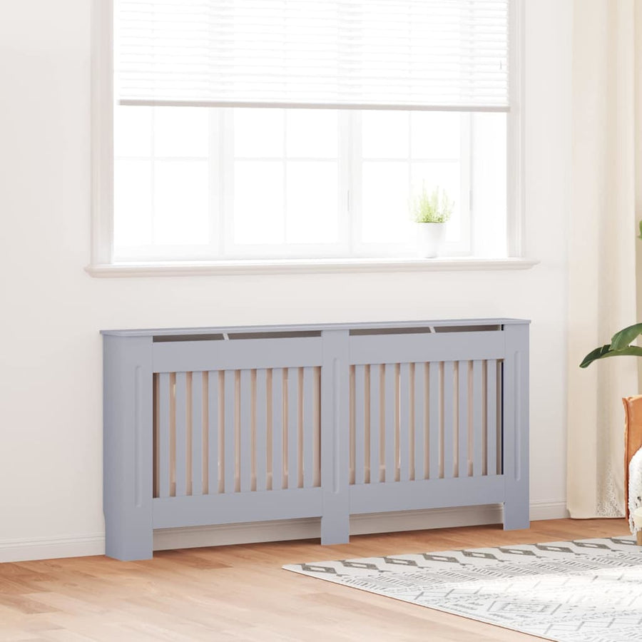 Radiatorafdekking 2 pcs Grijs 172 x 19 x 81,5 cm Bewerkt hout