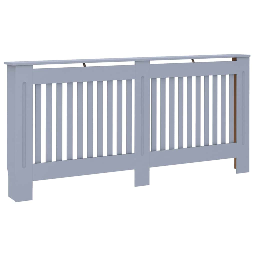 Radiatorafdekking 2 pcs Grijs 172 x 19 x 81,5 cm Bewerkt hout