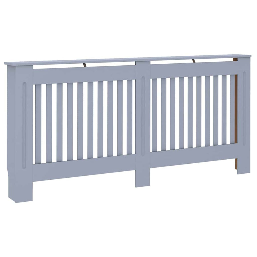 Radiatorafdekking 2 pcs Grijs 172 x 19 x 81,5 cm Bewerkt hout