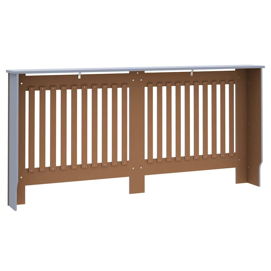 Radiatorafdekking 2 pcs Grijs 172 x 19 x 81,5 cm Bewerkt hout