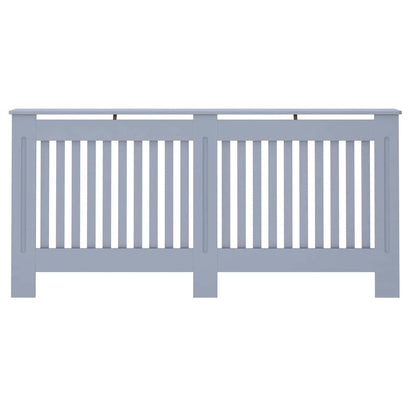 Radiatorafdekking 2 pcs Grijs 172 x 19 x 81,5 cm Bewerkt hout
