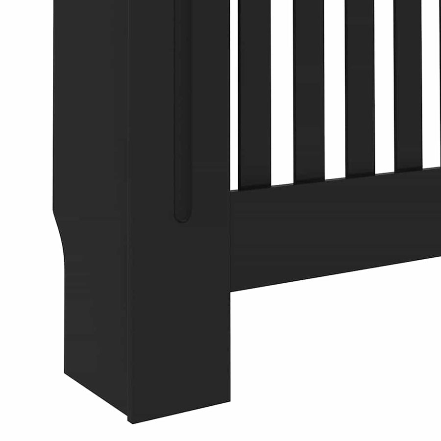 Radiatorafdekking 2 pcs Zwart 172 x 19 x 81,5 cm Bewerkt hout