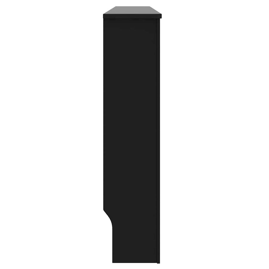 Radiatorafdekking 2 pcs Zwart 172 x 19 x 81,5 cm Bewerkt hout